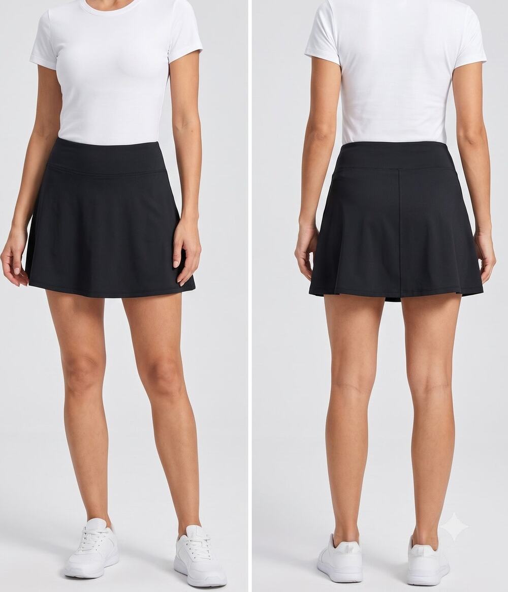 All in Motion Womens Small Black Polyester Skort with Pockets